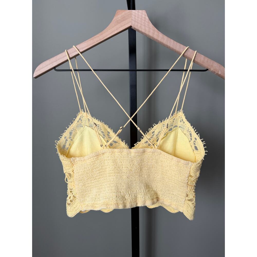 Free People Ilektra Lace Bralette in crocus yellow Small Womens - Picture 3 of 4